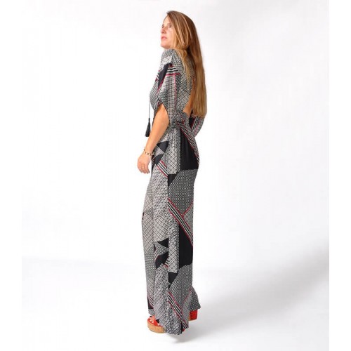 LONG BACLKLESS ETHNIC JUMPSUIT