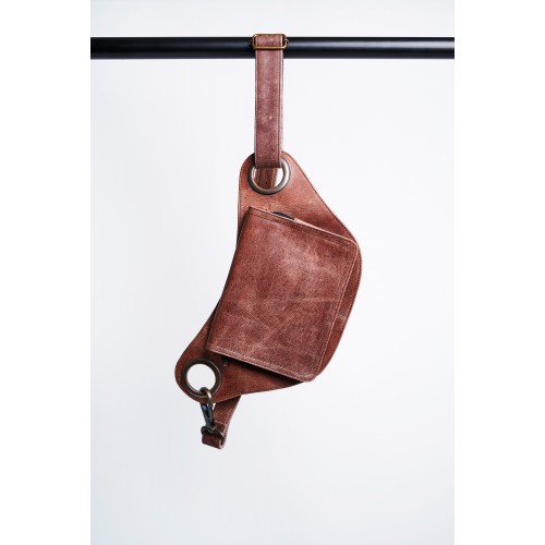 Strong Leather Utility Belt. Fanny pouch  First Quality Leather and clips. Long life YKK zips. Women and Men. Festival Outfit.
